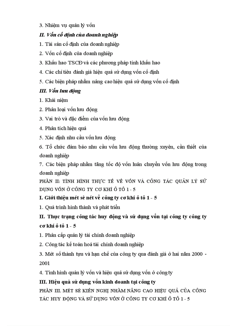 image for page Công tác huy động và sử dụng vốn ở Công ty cơ khí ô tô 1 5