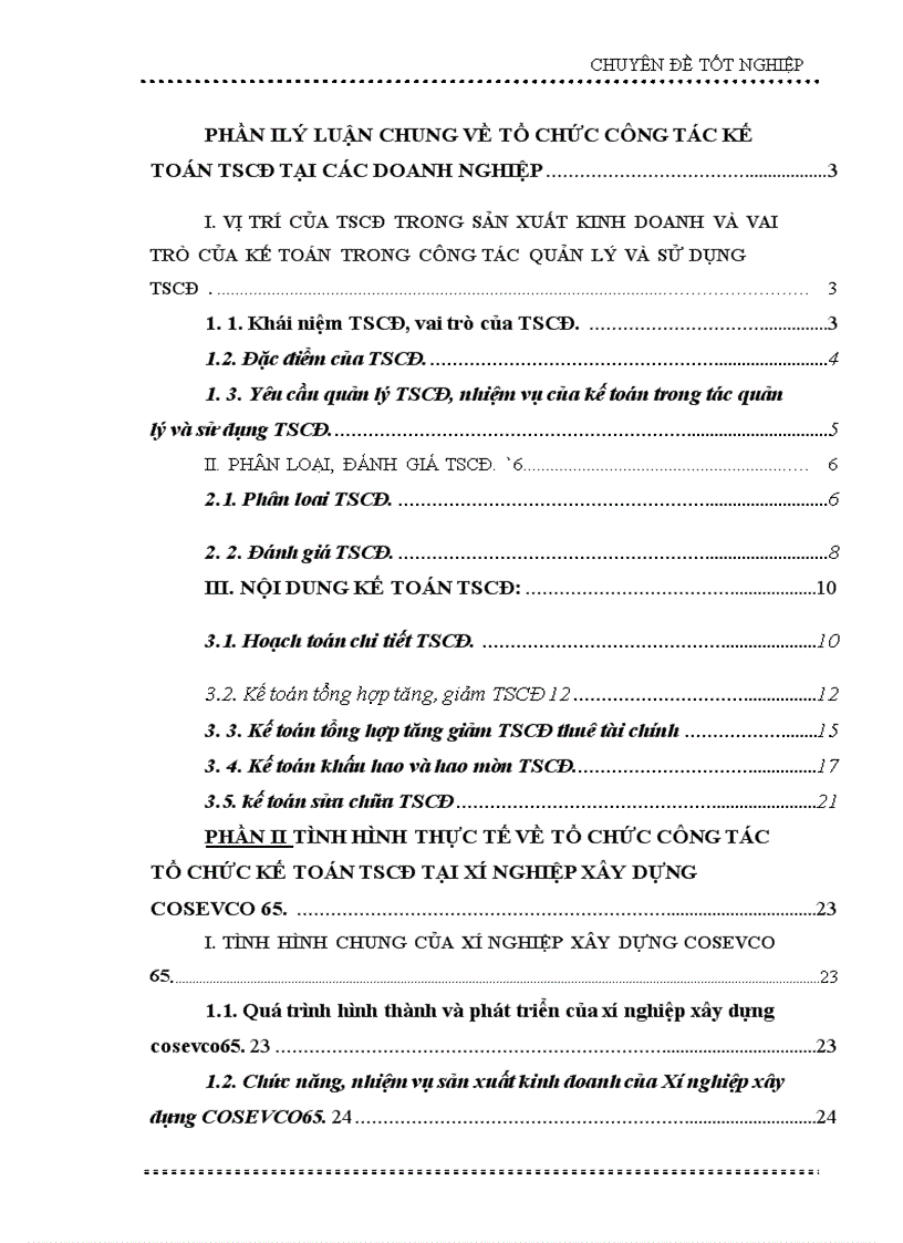 image for page Tổ chức công tác kế toán TSCĐ ở Xí nghiệp xây dựng COSEVCO65 1