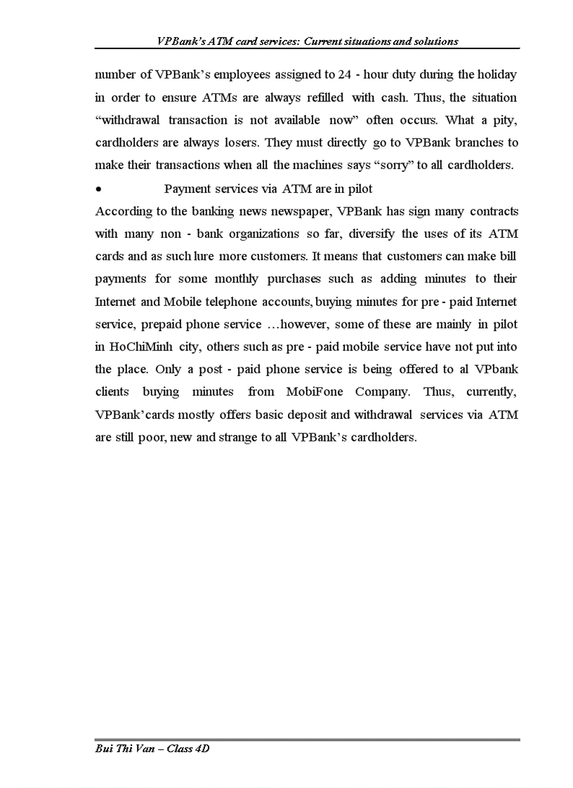 image for page VPBank s ATM card services Current situations and solutions