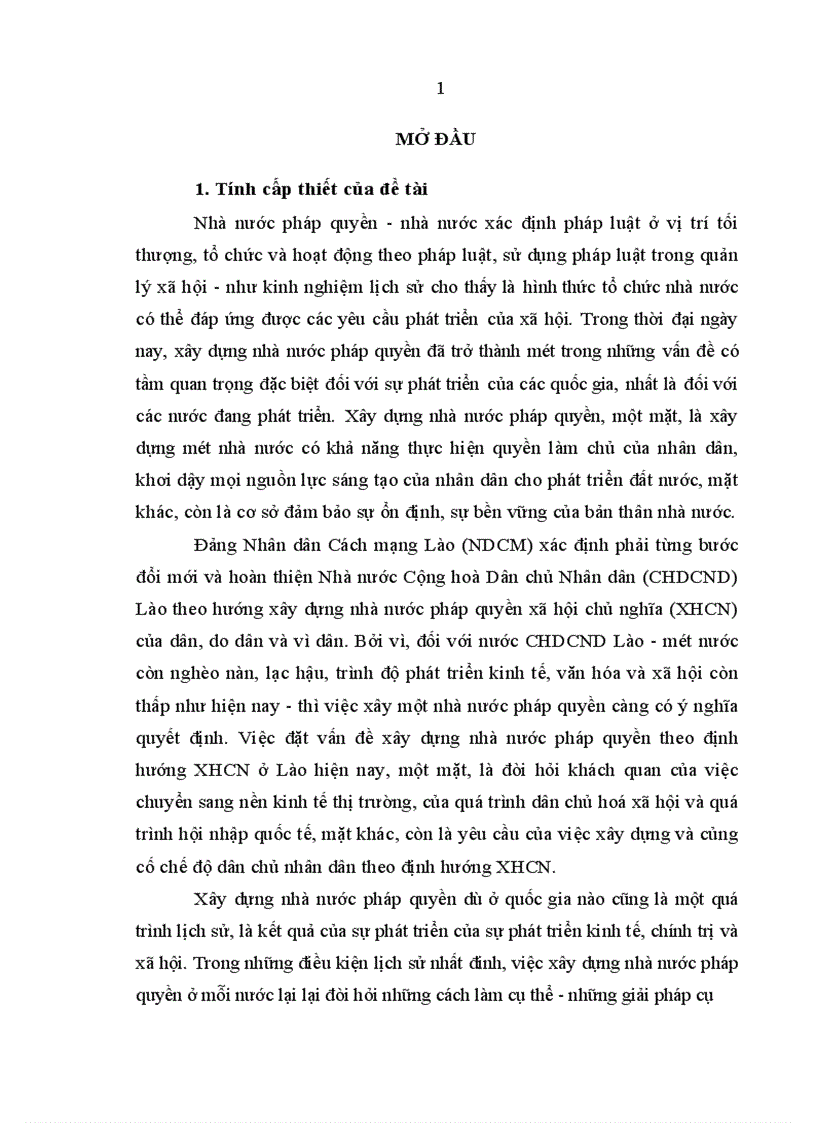 Một số giải pháp xây dựng nhà nước pháp quyền ở Cộng hòa Dân chủ Nhân dân Lào hiện nay 1