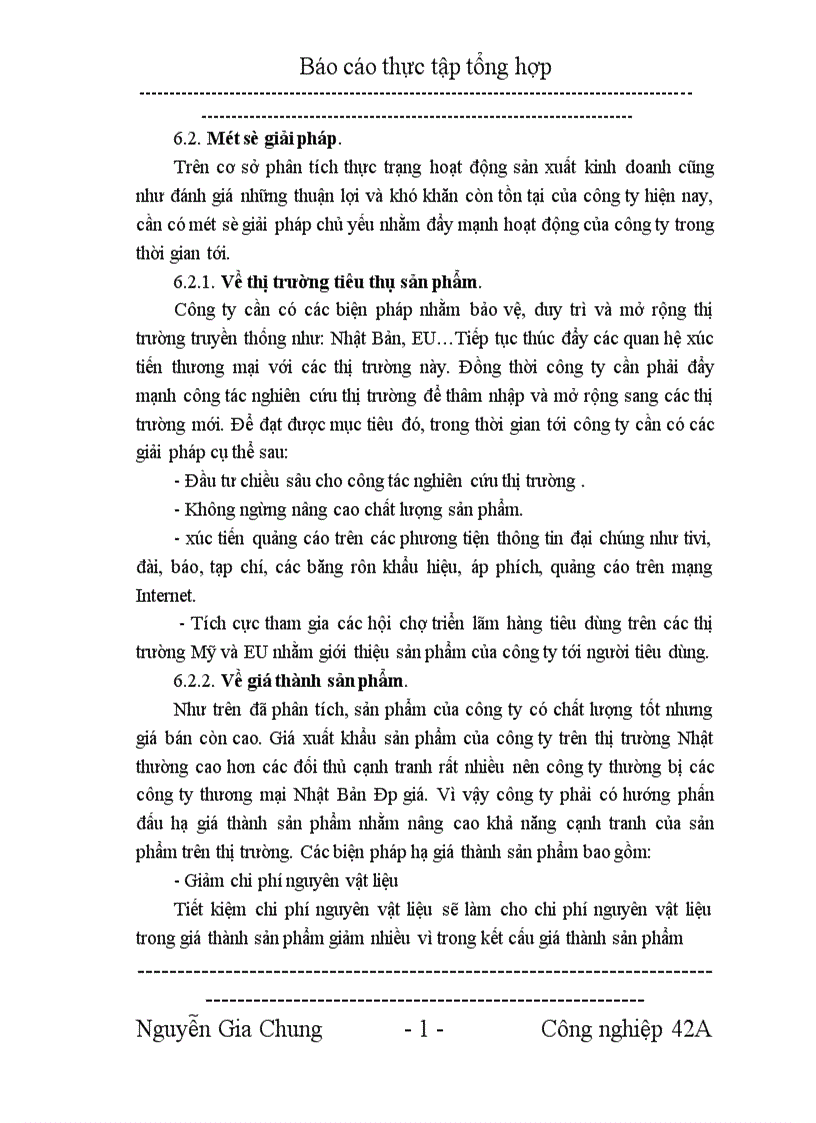 image for page Báo cáo tổng hợp về Công ty dệt MINH KHAI