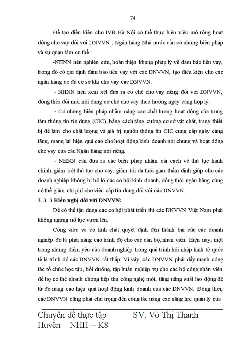 image for page Giải pháp mở rộng hoạt động cho vay đối với DNVVN tại Ngân hàng Indovina Chi nhánh Hà Nội 1