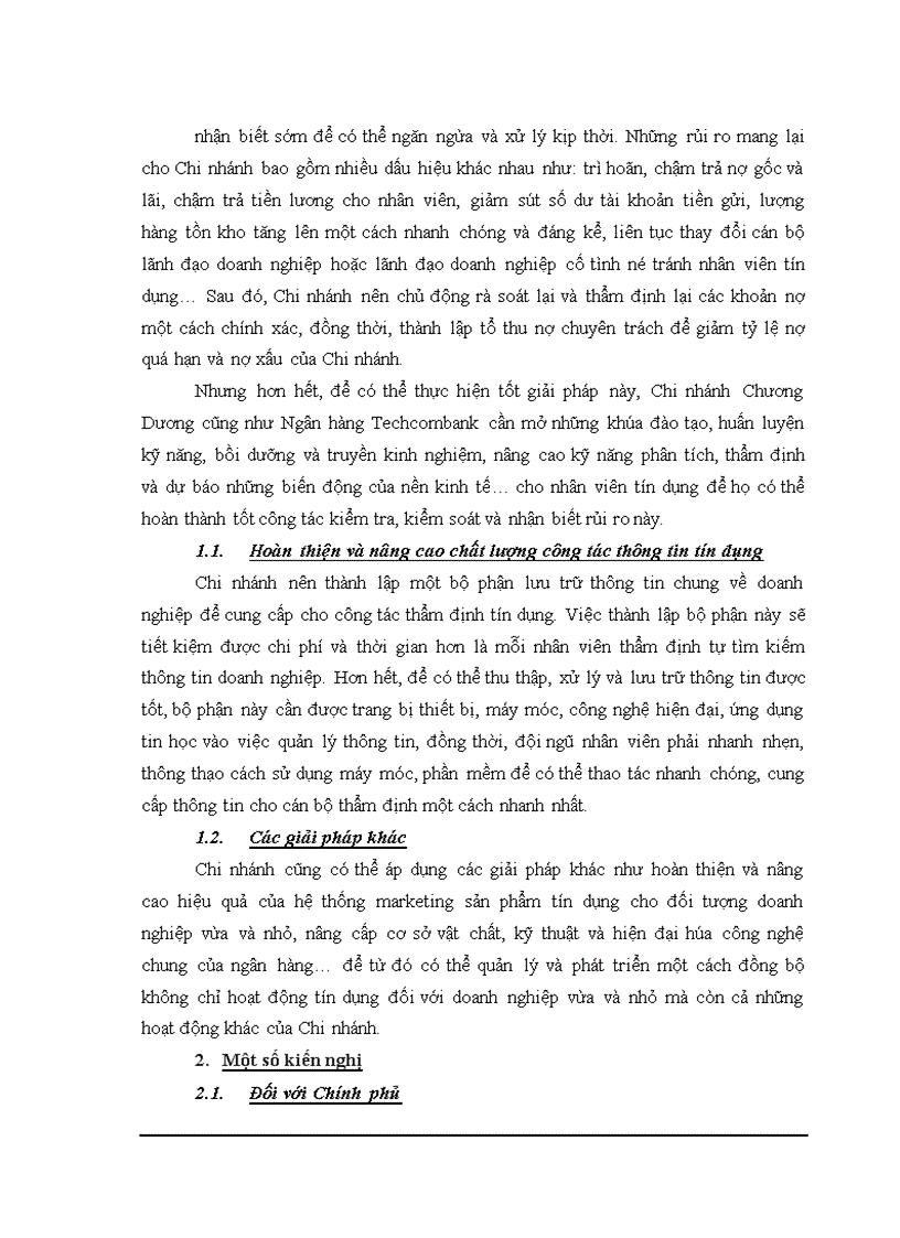 image for page Giải pháp nâng cao chất lượng tín dụng đối với doanh nghiệp vừa và nhỏ tại Chi nhánh Chương Dương Ngân hàng thương mại cổ phần Kỹ Thương Việt Nam