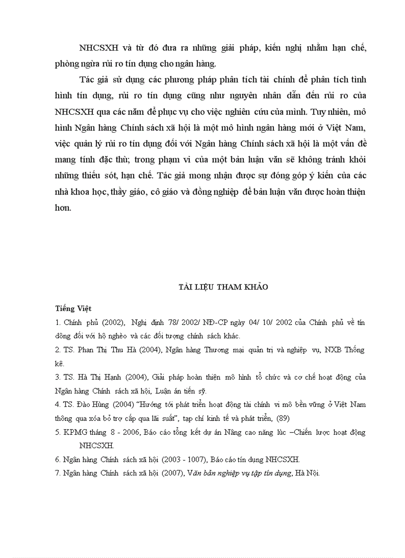 image for page Hạn chế rủi ro tín dụng tại Ngân hàng Chính sách xã hội Việt Nam 1