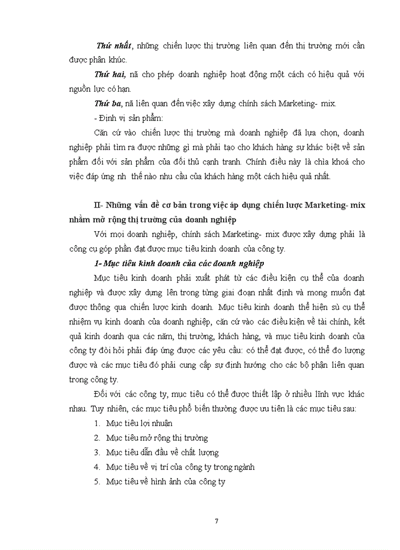 image for page Chiến lược Marketing mix với việc mở rộng thị trường của Công ty Kính Đáp Cầu Bắc Ninh 1