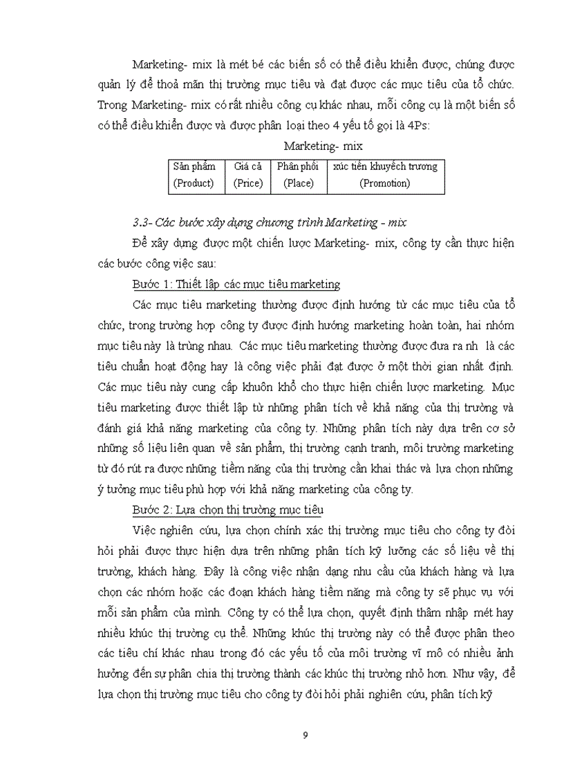 image for page Chiến lược Marketing mix với việc mở rộng thị trường của Công ty Kính Đáp Cầu Bắc Ninh 1