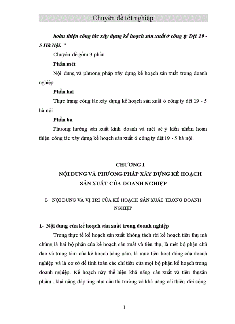 image for page Một số ý kiến nhằm hoàn thiện công tác xây dựng kế hoạch sản xuất ở công ty Dệt 19 5 Hà Nội