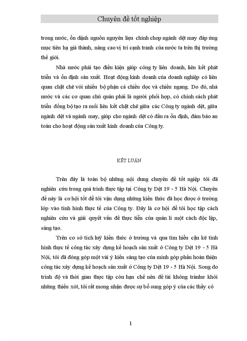 image for page Một số ý kiến nhằm hoàn thiện công tác xây dựng kế hoạch sản xuất ở công ty Dệt 19 5 Hà Nội