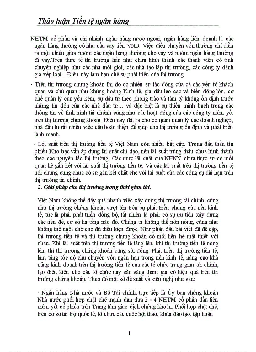 image for page Thị trường tài chính Việt Nam Thực trạng và định hướng phát triển những năm tới