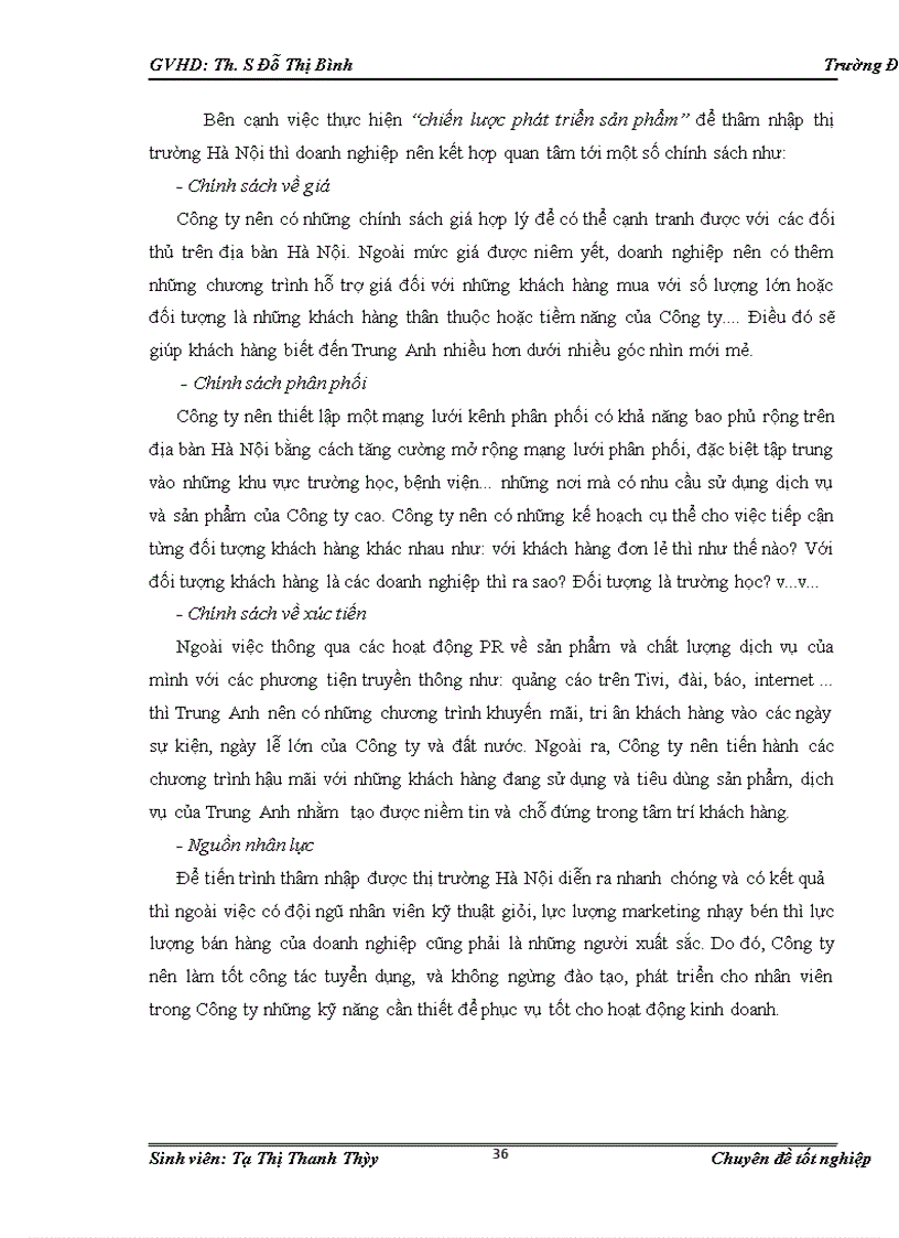 image for page Phân tích TOWS chiến lược thâm nhập thị trường của Công ty TNHH đầu tư phát triển Trung Anh tại Hà Nội 1