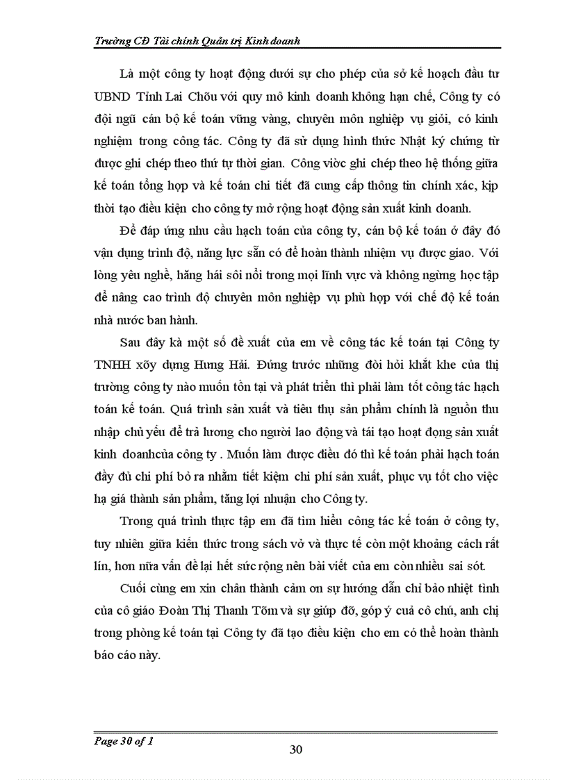 image for page Thực trạng tổ chức kế toán trong một kỳ của Doanh Nghiệp 1