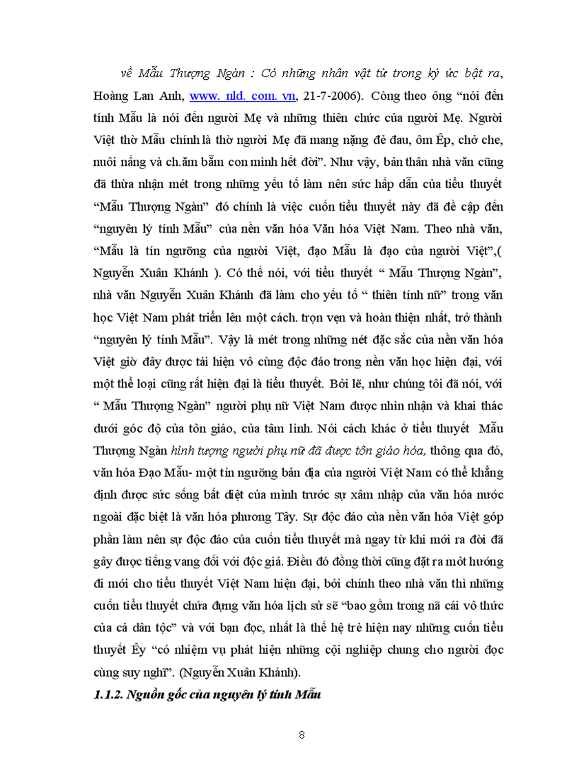 image for page Nguyên lý tính Mẫu trong tiểu thuyết Mẫu Thượng Ngàn