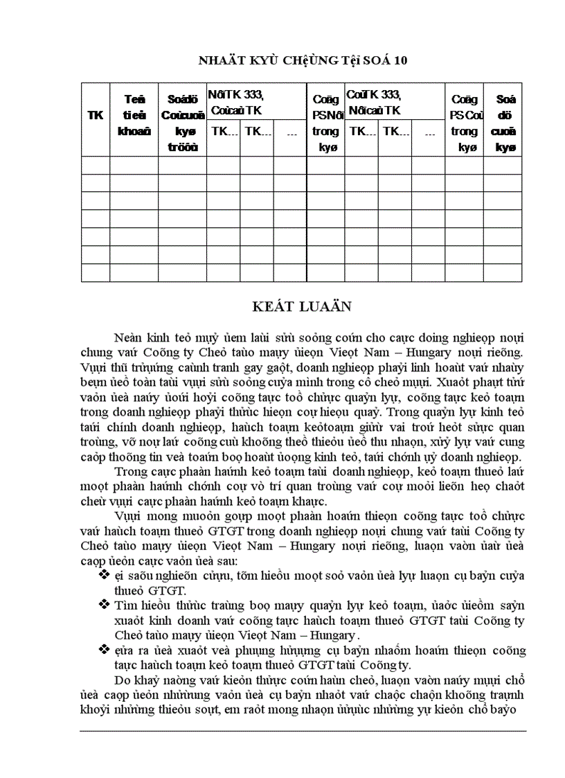 image for page Tổ chức kế toán thuế GTGT tại Công ty chế tạo máy điện Việt Nam Hungary