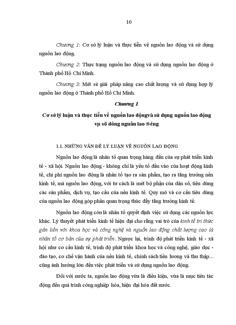 image for page Nguồn lao động và sử dụng nguồn lao động ở Thành phố Hồ Chí Minh