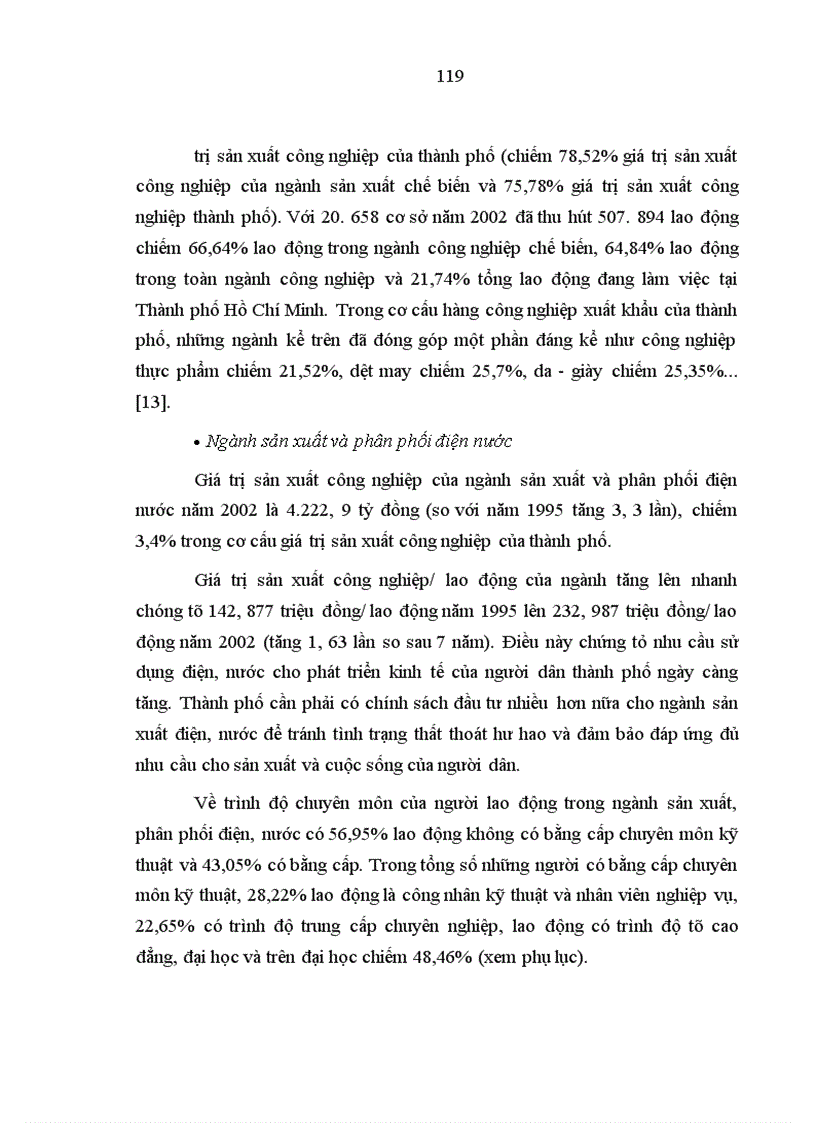 image for page Nguồn lao động và sử dụng nguồn lao động ở Thành phố Hồ Chí Minh