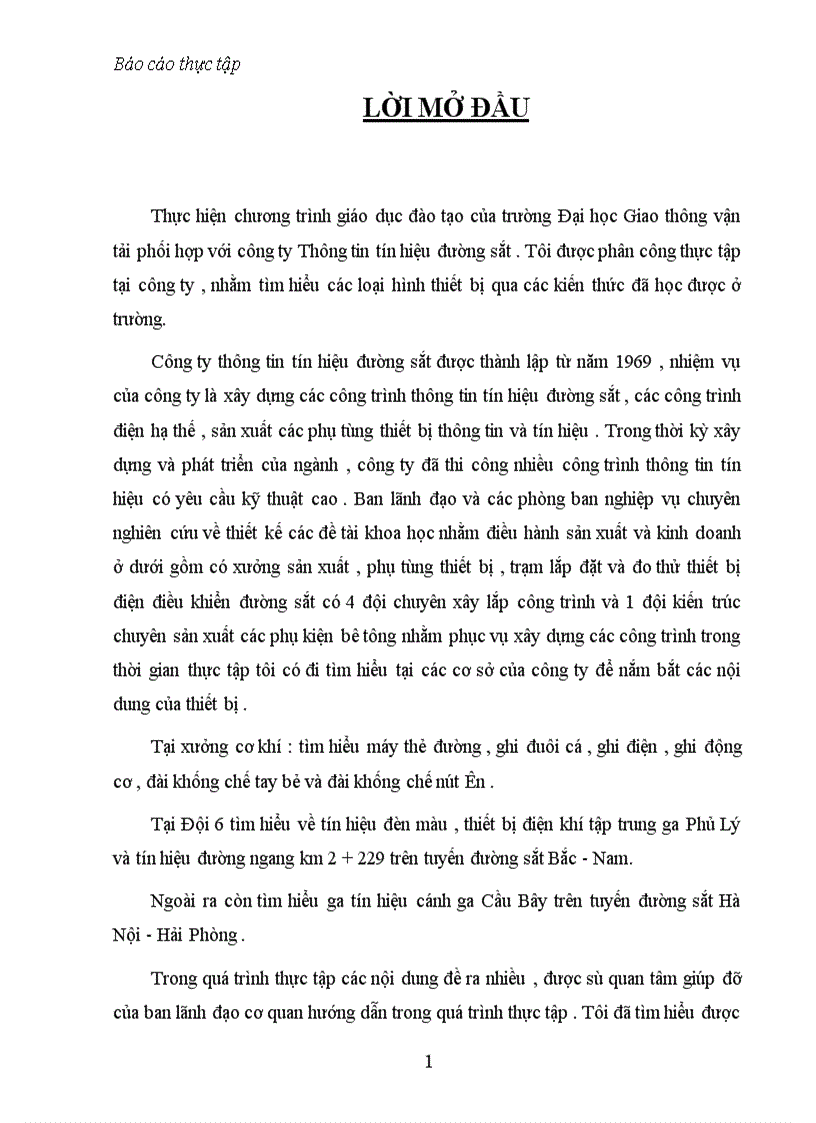 Báo cáo thực tập tại công ty Thông Tin Tín Hiệu
