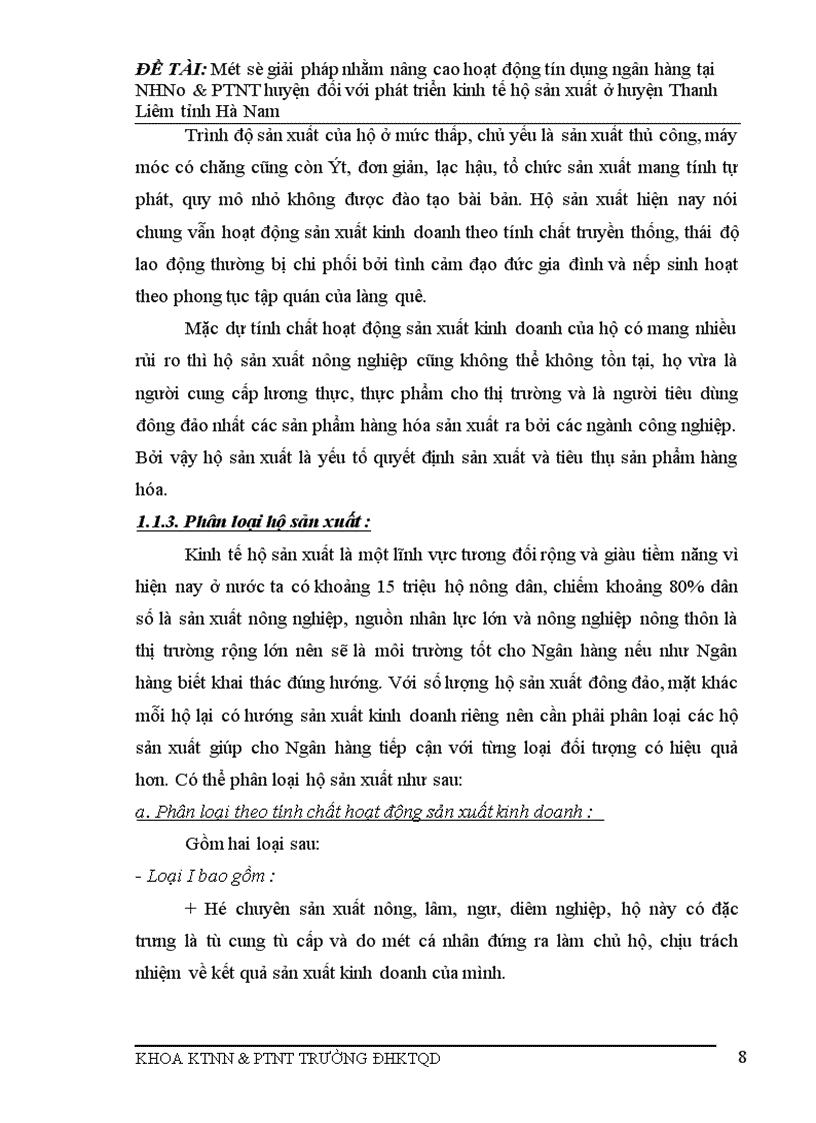 image for page Một số giải pháp cho Tín dụng ở NHNo PTNT huyện đối với phát triển kinh tế hộ sản xuất tại huyện Thanh Liêm tỉnh Hà Nam 1