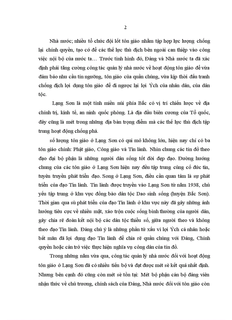 image for page Quản lý nhà nước đối với hoạt động tôn giáo ở Lạng Sơn hiện nay 1