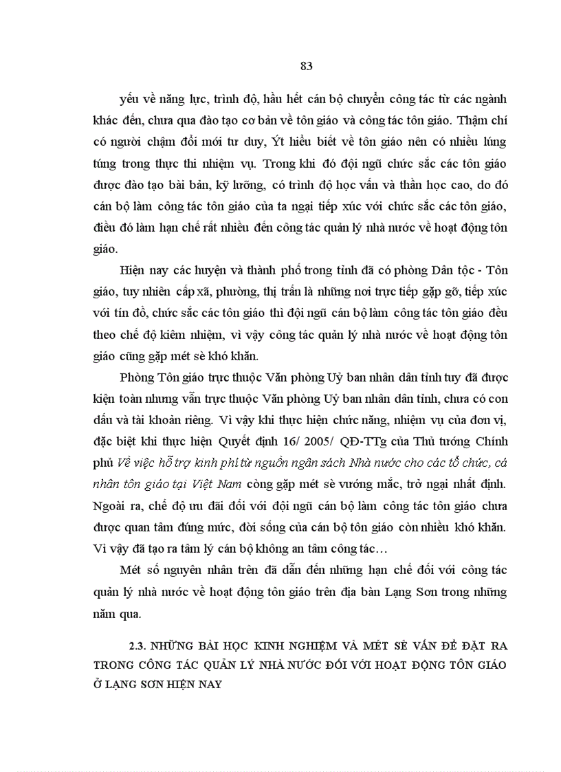 image for page Quản lý nhà nước đối với hoạt động tôn giáo ở Lạng Sơn hiện nay 1