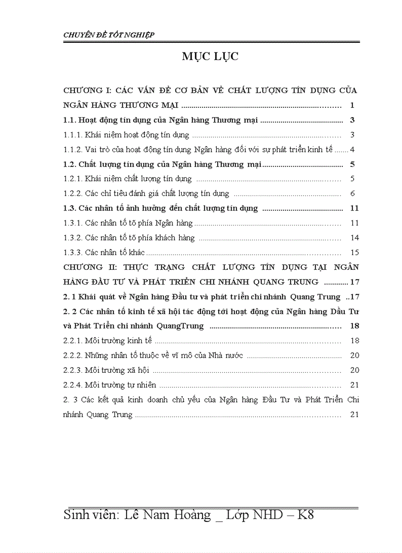 image for page Giải pháp nâng cao chất lượng tín dụng tại Ngân hàng Đầu tư và phát triển chi nhánh Quang Trung 1