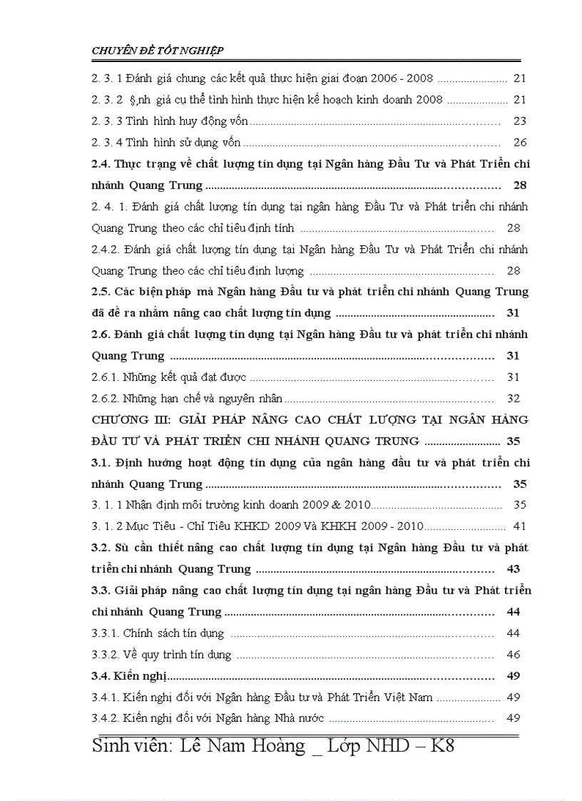 image for page Giải pháp nâng cao chất lượng tín dụng tại Ngân hàng Đầu tư và phát triển chi nhánh Quang Trung 1