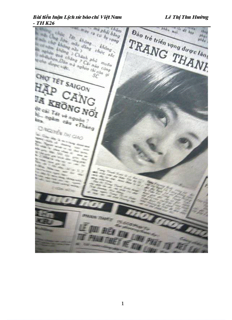 image for page Bài tiểu luận Lịch sử báo chí Việt Nam 1