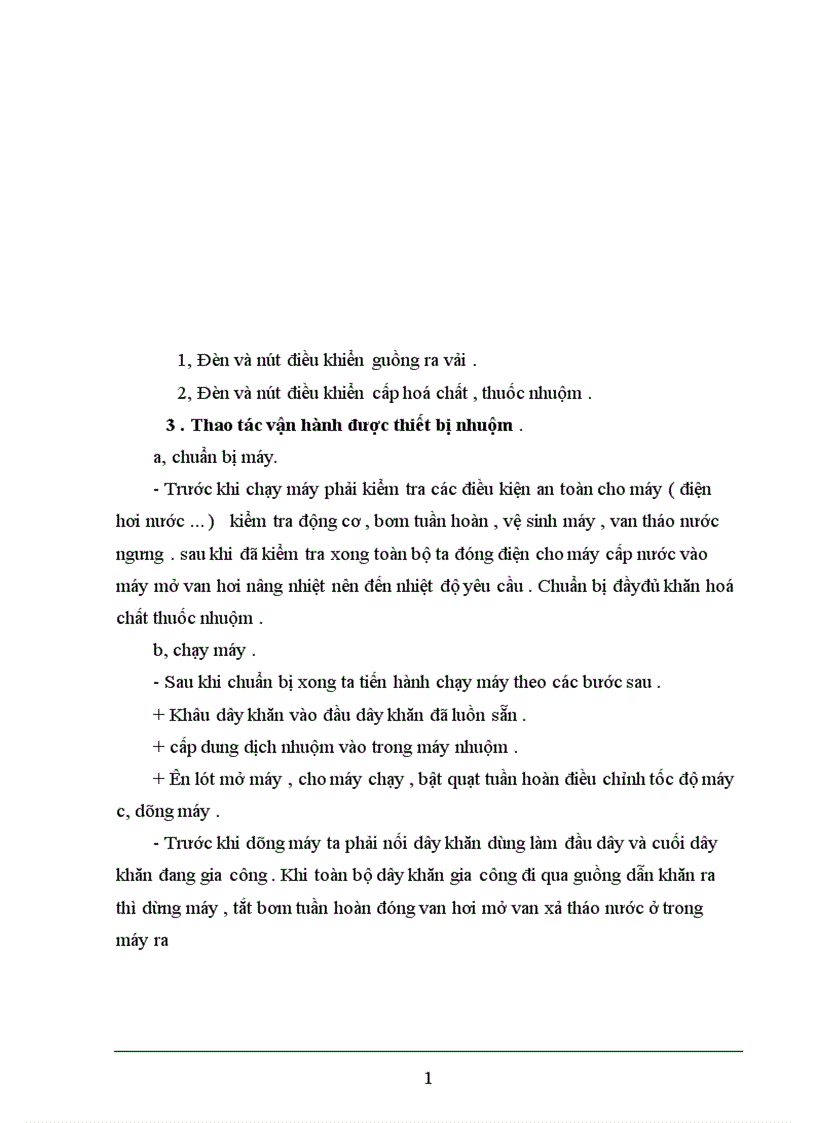 image for page Báo cáo dây chuyền nhuộm khăn chùi trân bằng thuốc nhuộm hoạt tính hoàn nguyên trên thiết bị máy nhuộm cao áp hai họng KDD của Trung Quốc 1