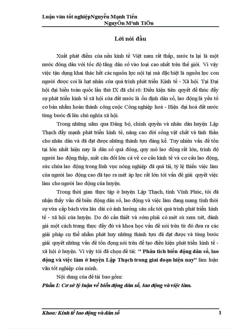 image for page Phân tích biến động dân số lao động và việc làm ở huyện Lập Thạch trong giai đoạn hiện nay 1
