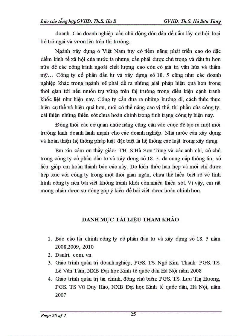 image for page Báo cáo thực tập tại Công ty cổ phần đầu tư và xây dựng số 18 5