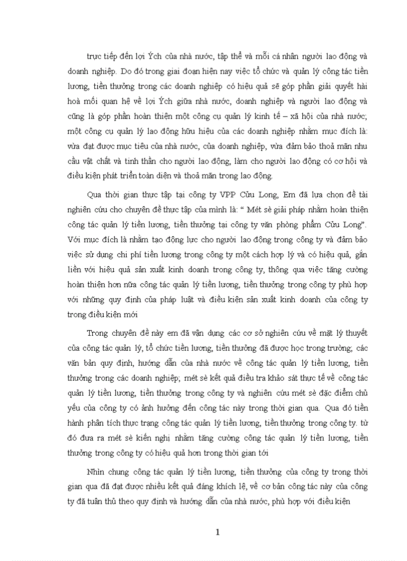 image for page Một số giải pháp nhằm hoàn thiện công tác quản lý tiền lương tiền thưởng tại công ty Văn Phòng Phẩm Cửu Long