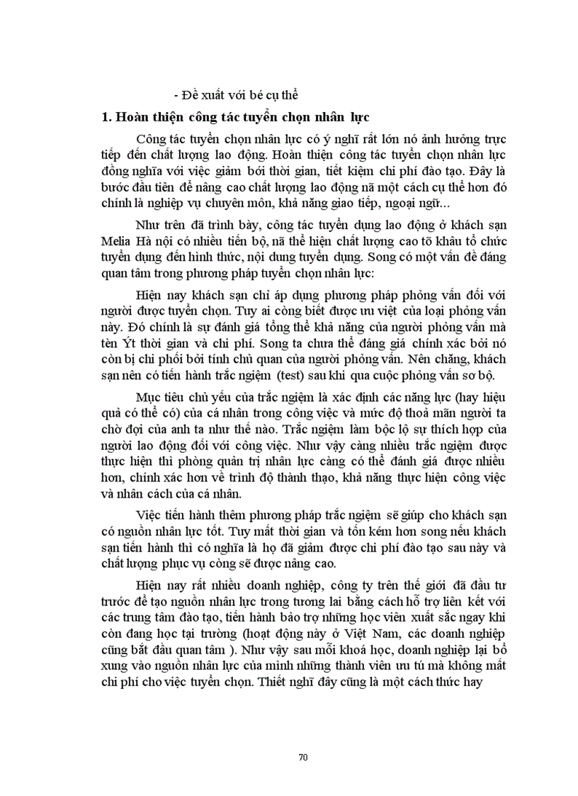 image for page Quản trị nhân lực tại khách sạn Melia Hà nội Thực trạng và giải pháp 1