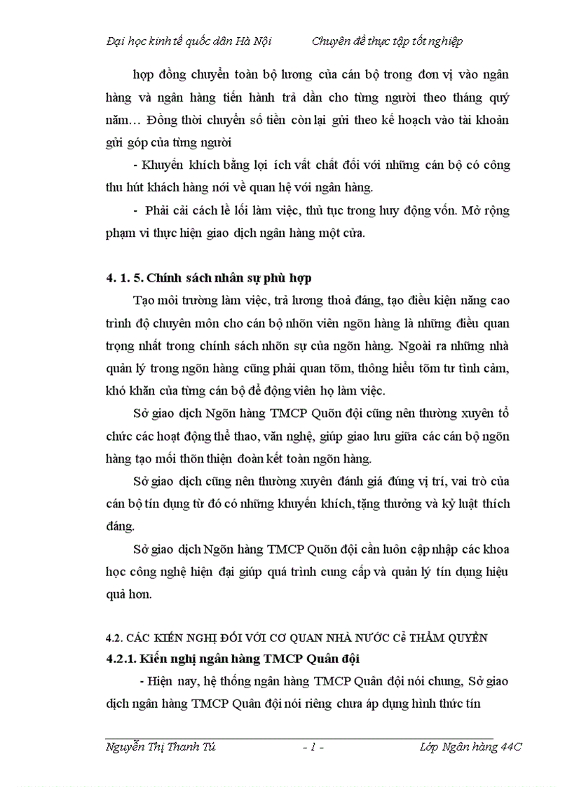 image for page Mở rộng tín dụng đối với các doanh nghiệp vừa và nhỏ tại sở giao dịch ngân hàng thương mại cổ phần Quân đội 1