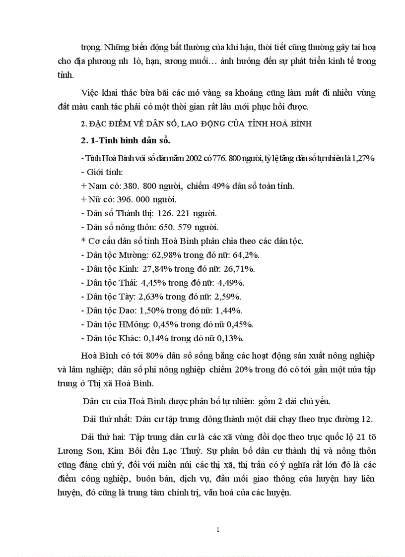 image for page đặc điểm về điều kiện tự nhiên dân số lao động và lịch sử truyền thống của tỉnh Hoà Bình