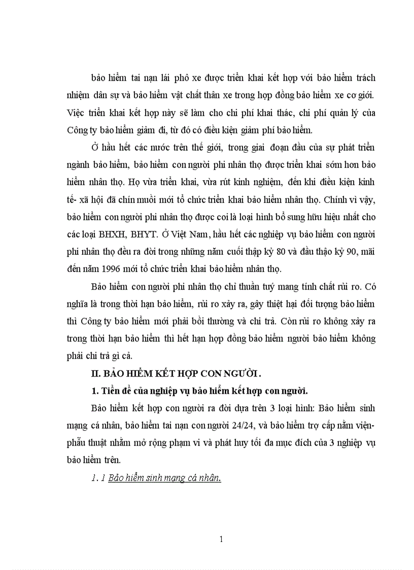 image for page Bảo hiểm kết hợp con người thực trạng và giải pháp nhằm thúc đẩy sự phát triển của nghiệp vụ tại phòng bảo hiểm khu vực 6 Chi nhánh Bảo Minh Hà Nội 1