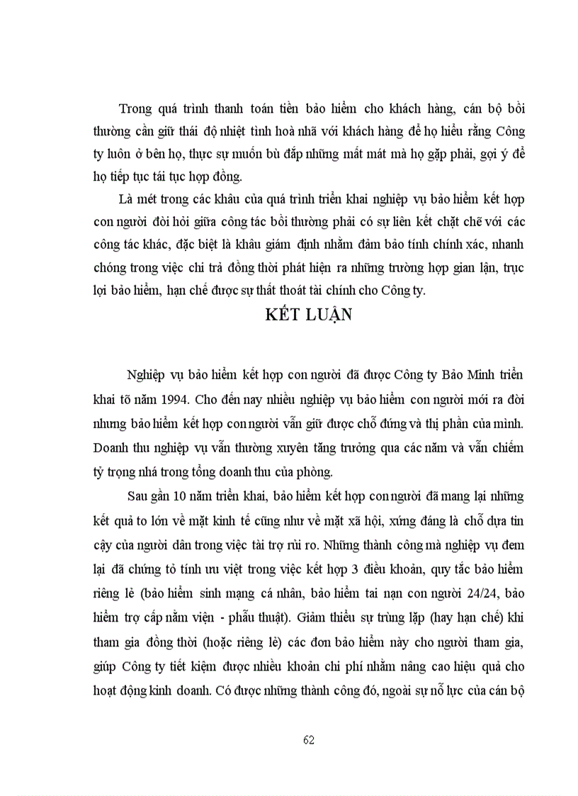 image for page Bảo hiểm kết hợp con người thực trạng và giải pháp nhằm thúc đẩy sự phát triển của nghiệp vụ tại phòng bảo hiểm khu vực 6 Chi nhánh Bảo Minh Hà Nội 1