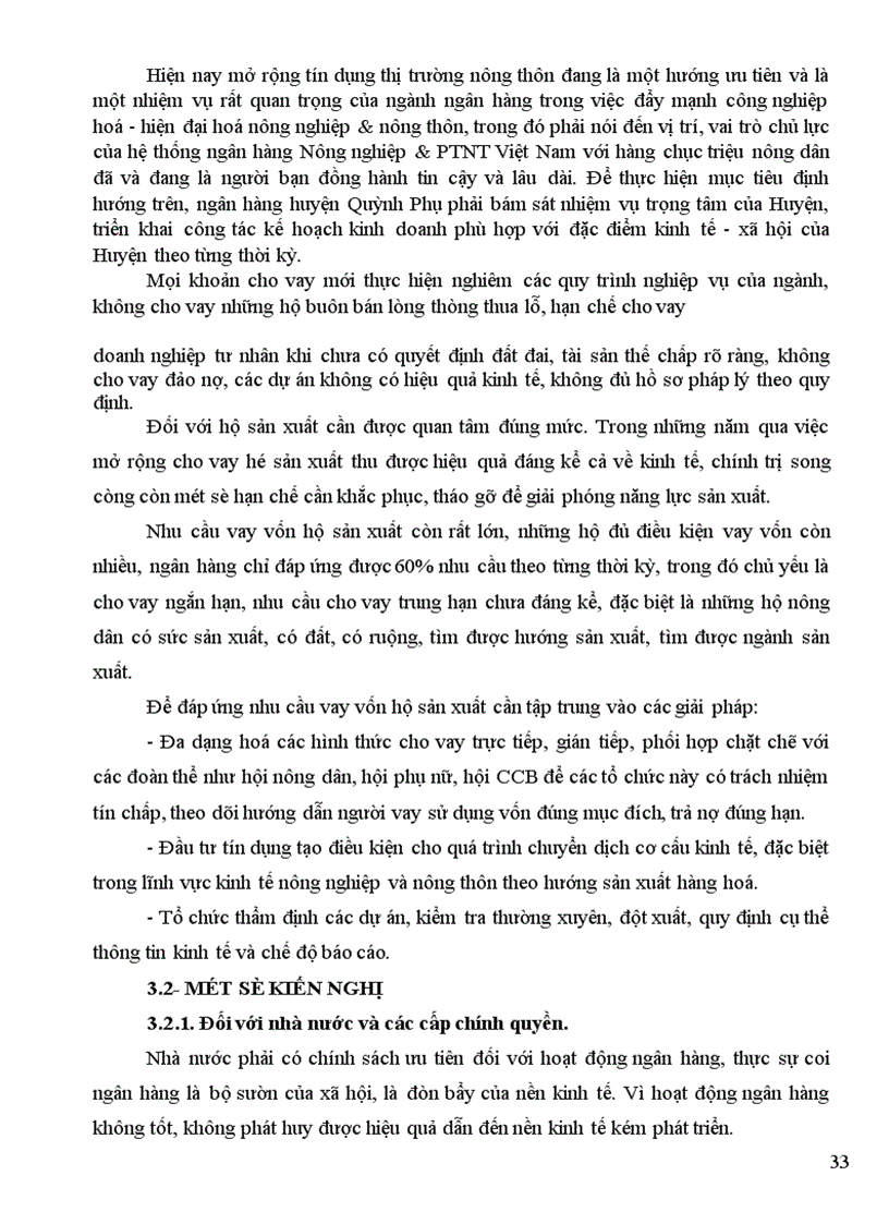 image for page Giải pháp nâng cao chất lượng tín dụng Ngân hàng tại chi nhánh Ngân hàng nông nghiệp huyện Quỳnh Phụ tỉnh Thái Bình 1