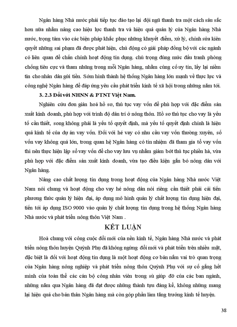 image for page Giải pháp nâng cao chất lượng tín dụng Ngân hàng tại chi nhánh Ngân hàng nông nghiệp huyện Quỳnh Phụ tỉnh Thái Bình 1
