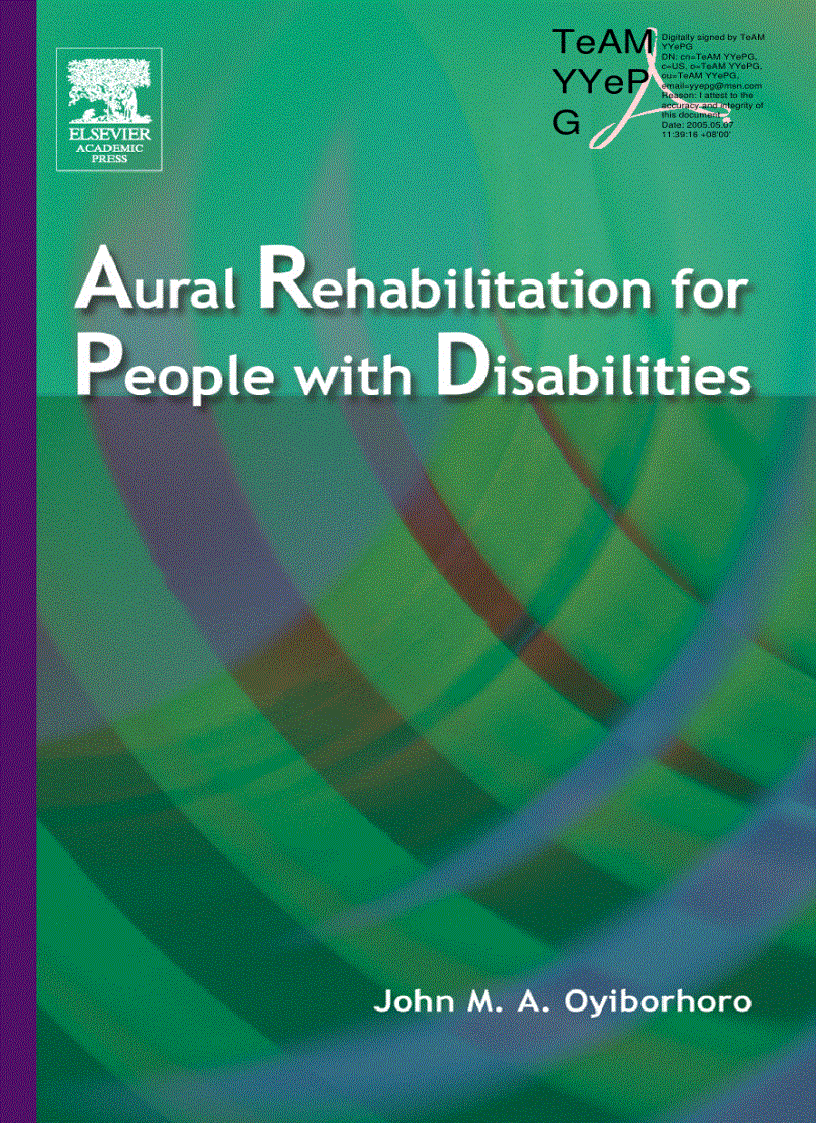 Aural Rehabilitation for People with Disabilities