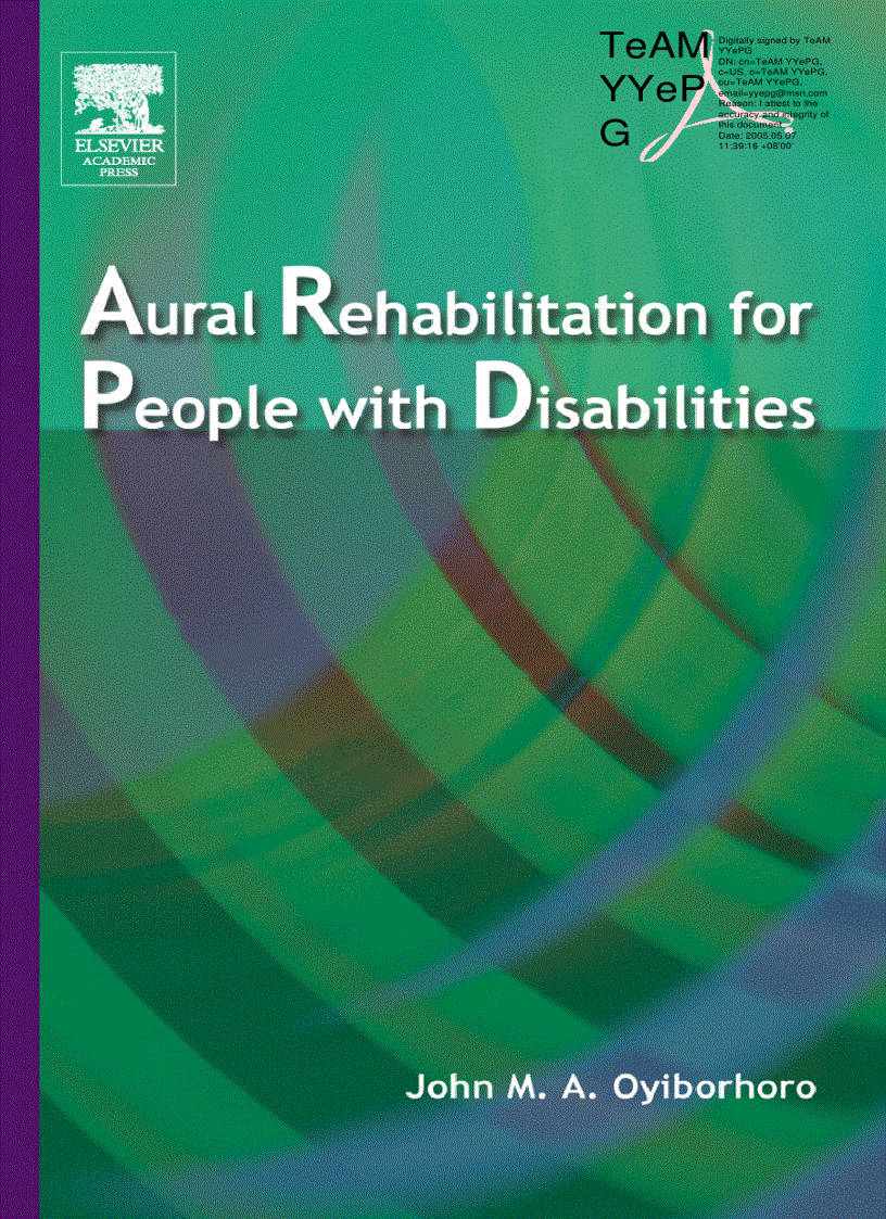 image for page Aural Rehabilitation for People with Disabilities