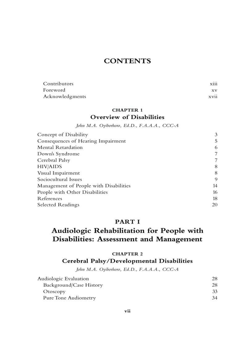 image for page Aural Rehabilitation for People with Disabilities