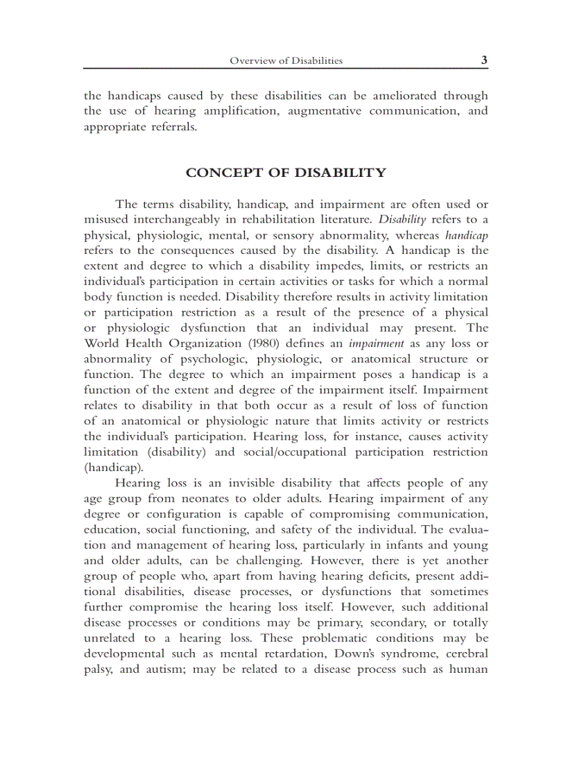 image for page Aural Rehabilitation for People with Disabilities