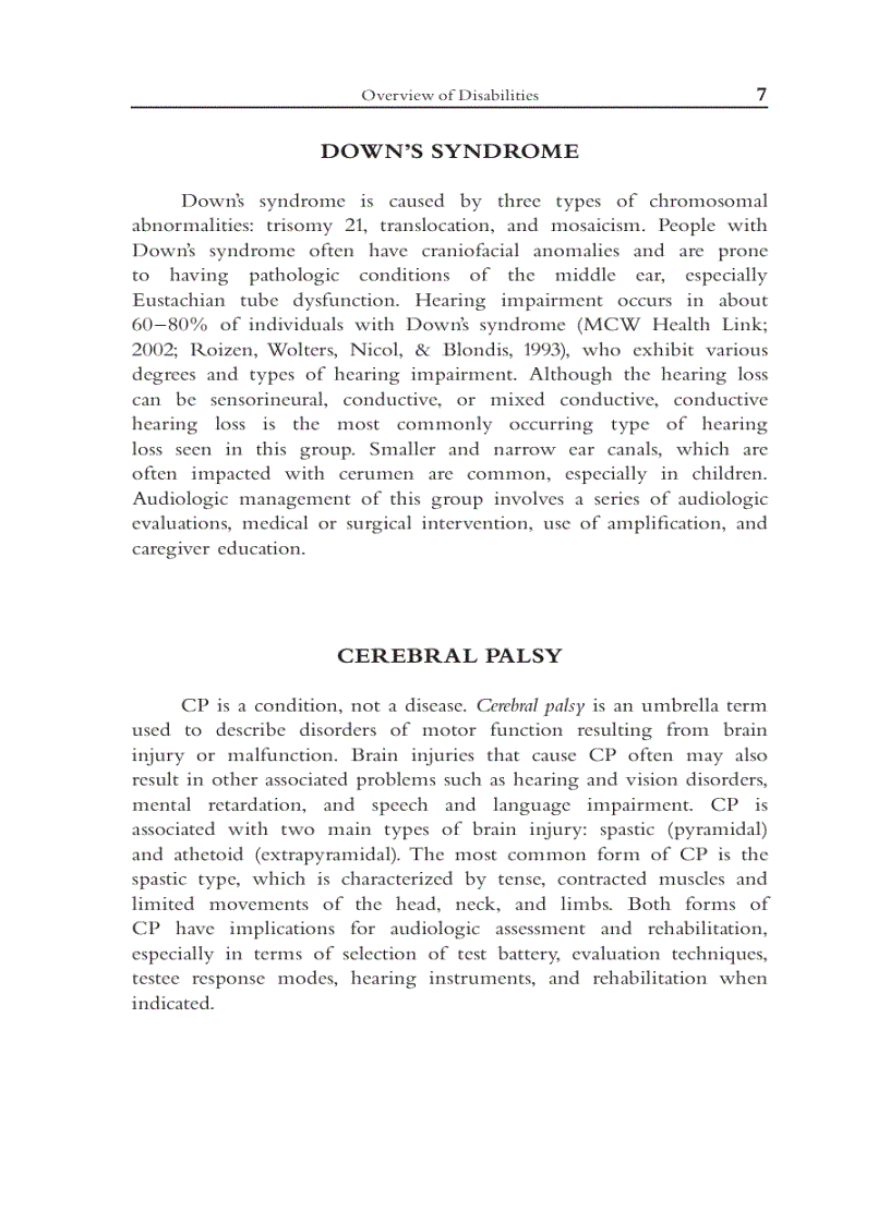 image for page Aural Rehabilitation for People with Disabilities