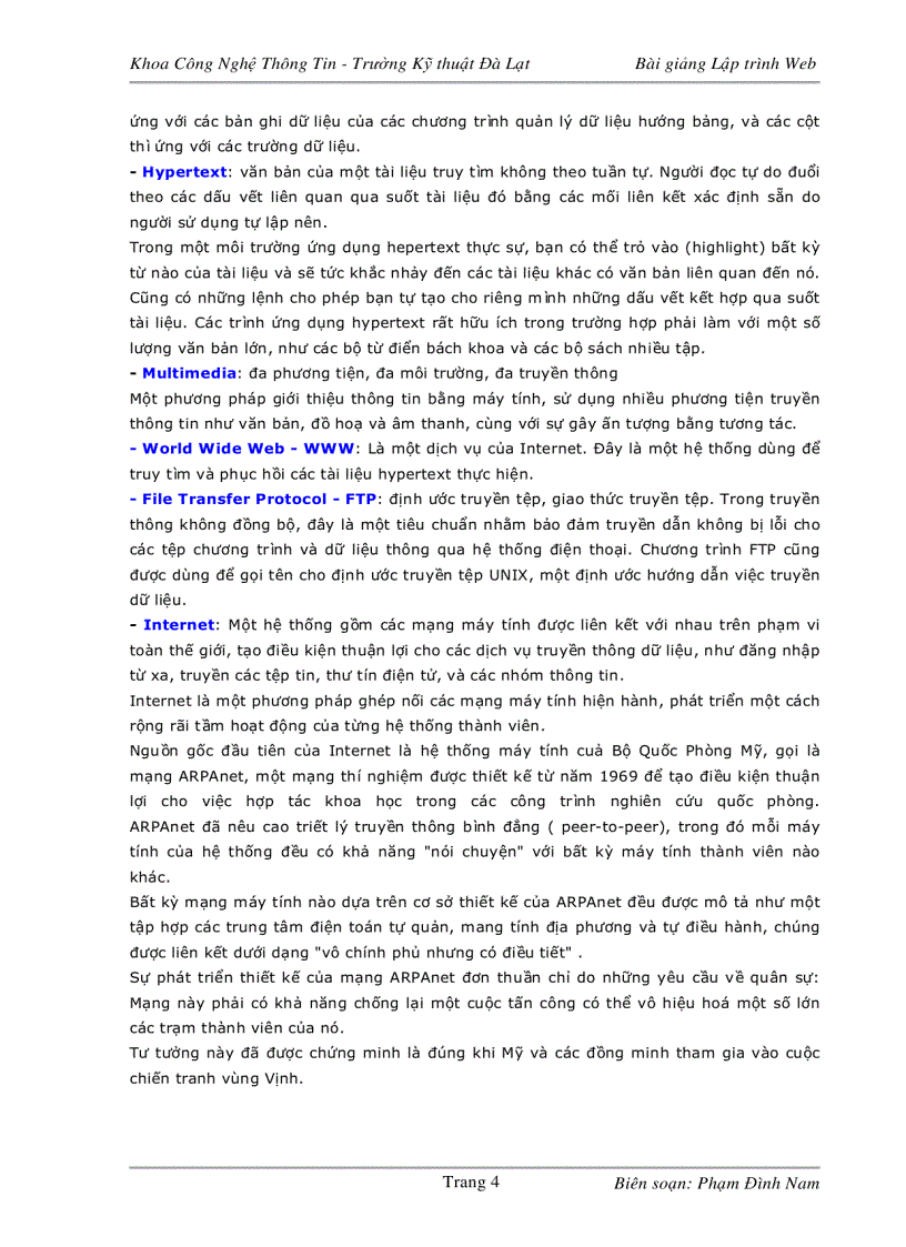 image for page Bài giảng lập trình web