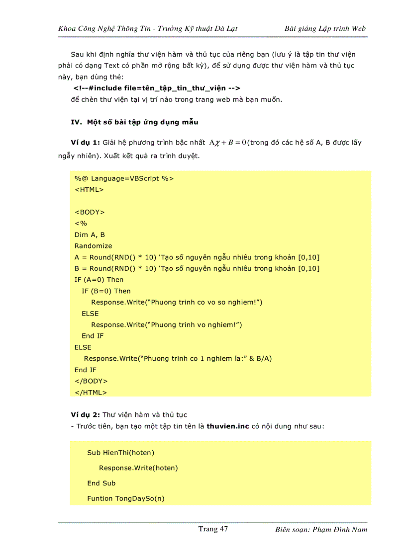image for page Bài giảng lập trình web