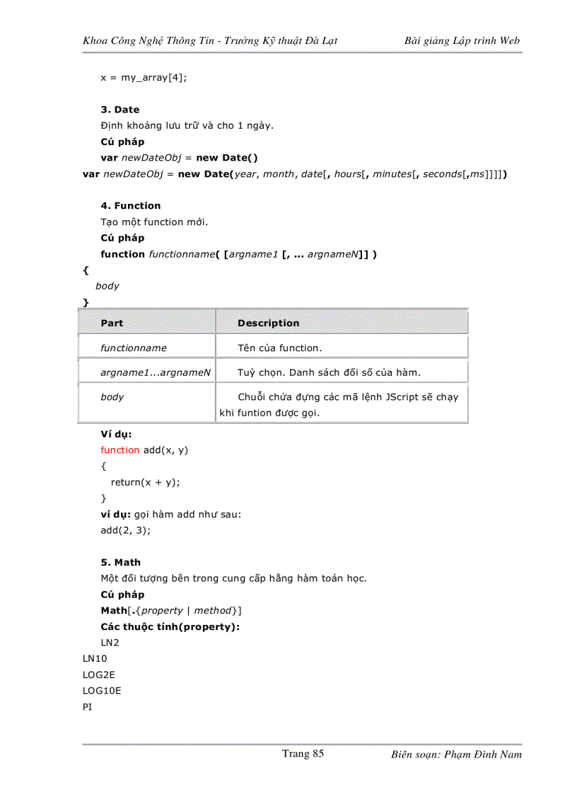 image for page Bài giảng lập trình web