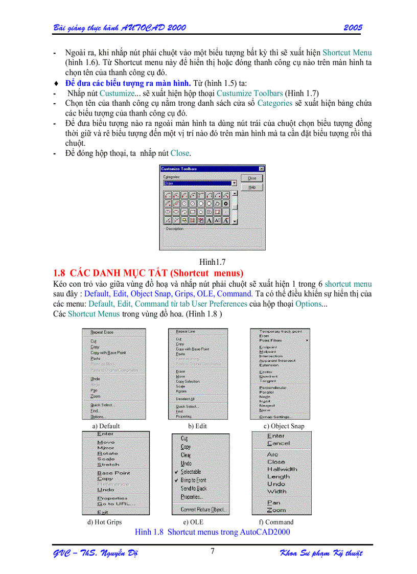 image for page Bài Giảng Thực Hành Autocad 2000