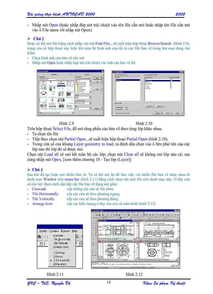image for page Bài Giảng Thực Hành Autocad 2000