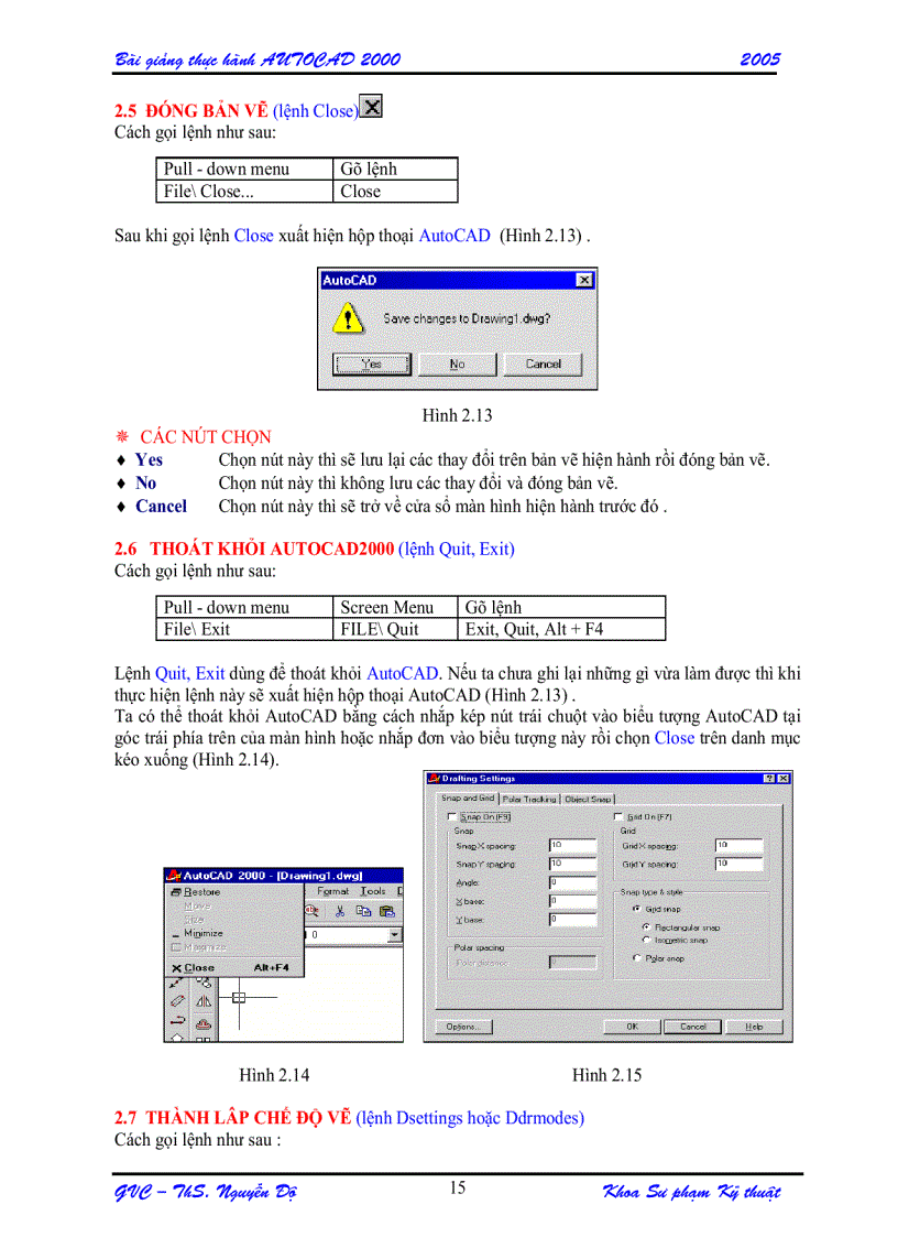 image for page Bài Giảng Thực Hành Autocad 2000