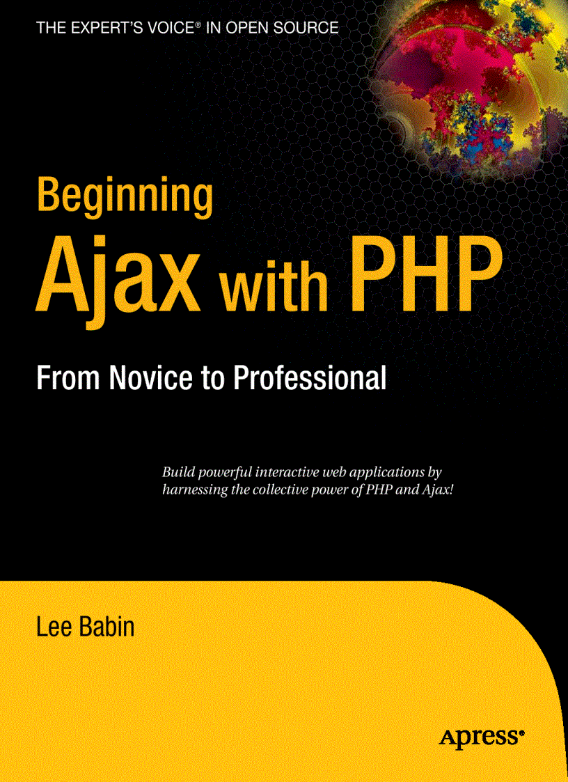 image for page Beginning Ajax with PHP From Novice to Professional