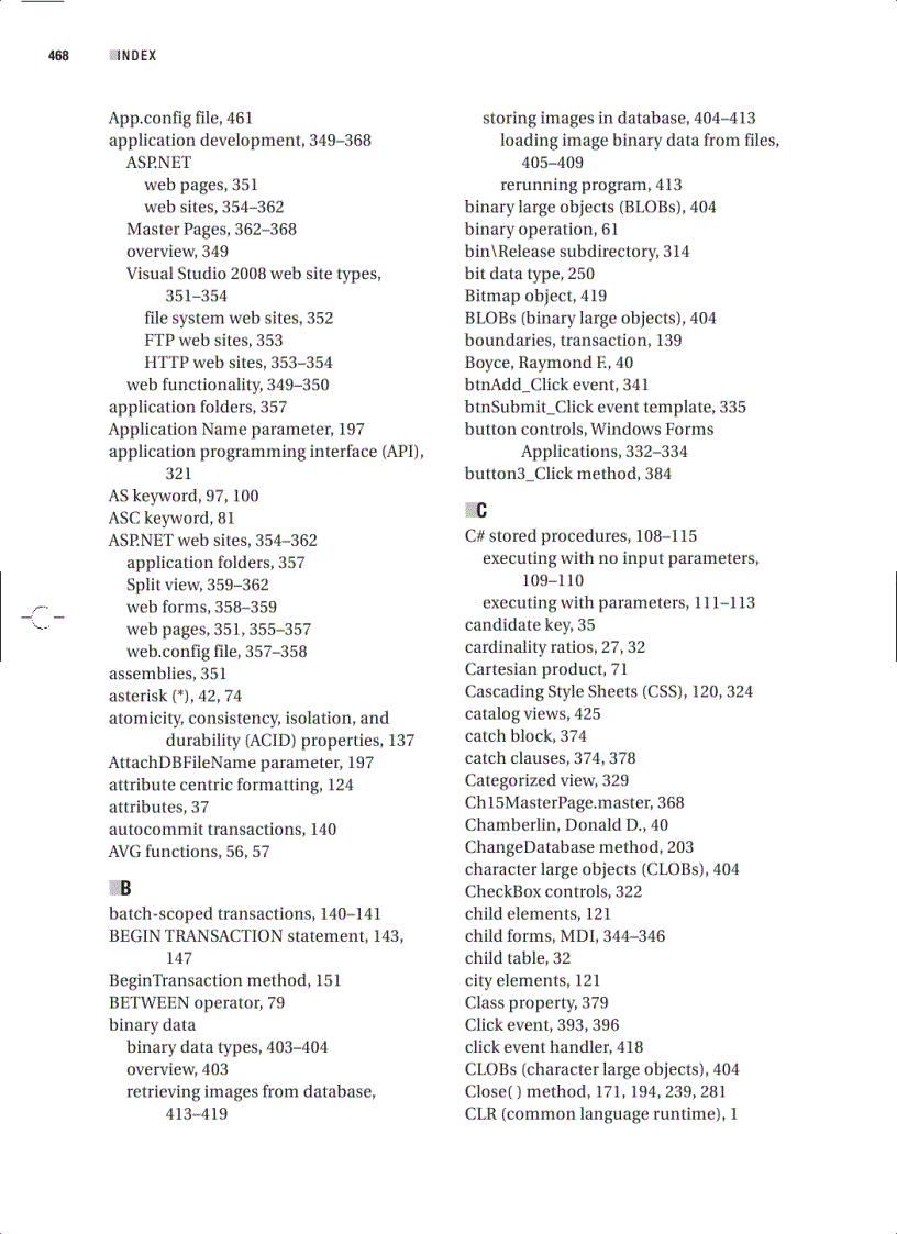 image for page Beginning C 2008 Databases From Novice to Professional